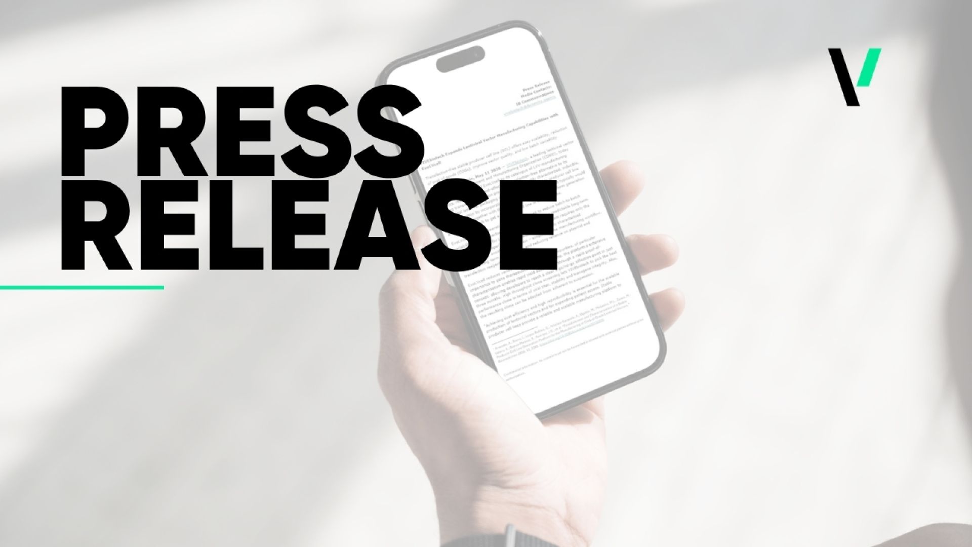 VIVEbiotech Expands Lentiviral Vector Manufacturing Capabilities with EvoLVcell